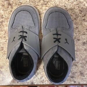 Grey suede puma shoes